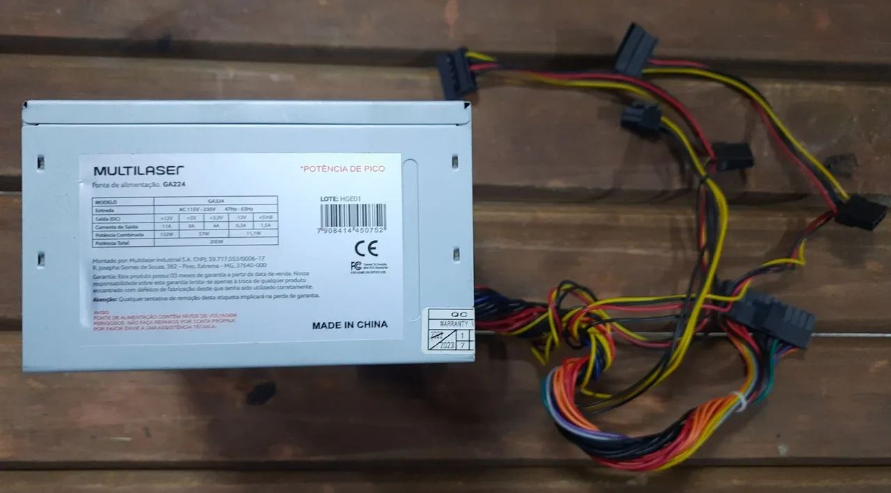 Fonte GA224 multilaser.