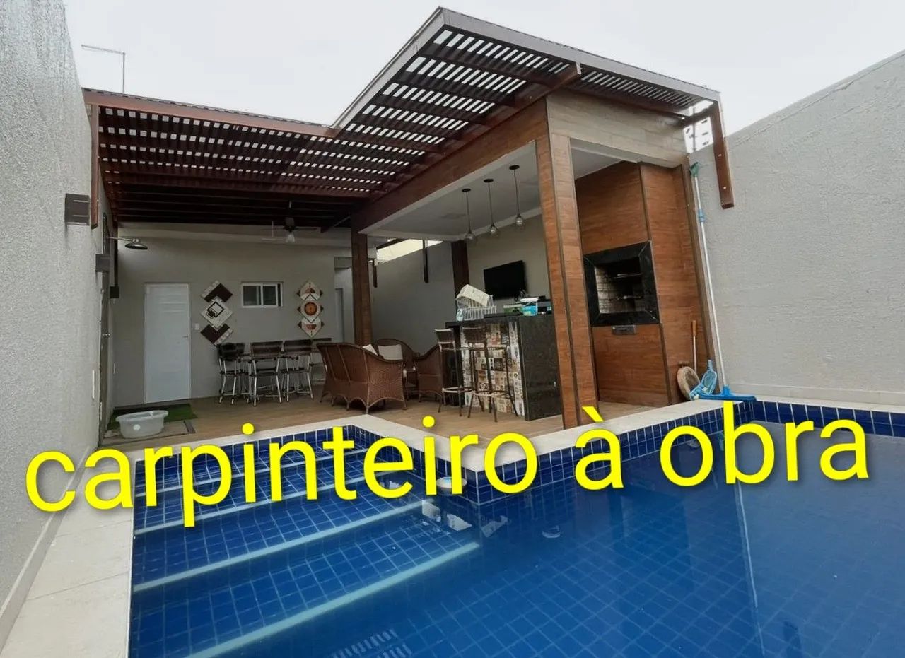 Coberta telhado caramanchão piso forro  - Foto 3