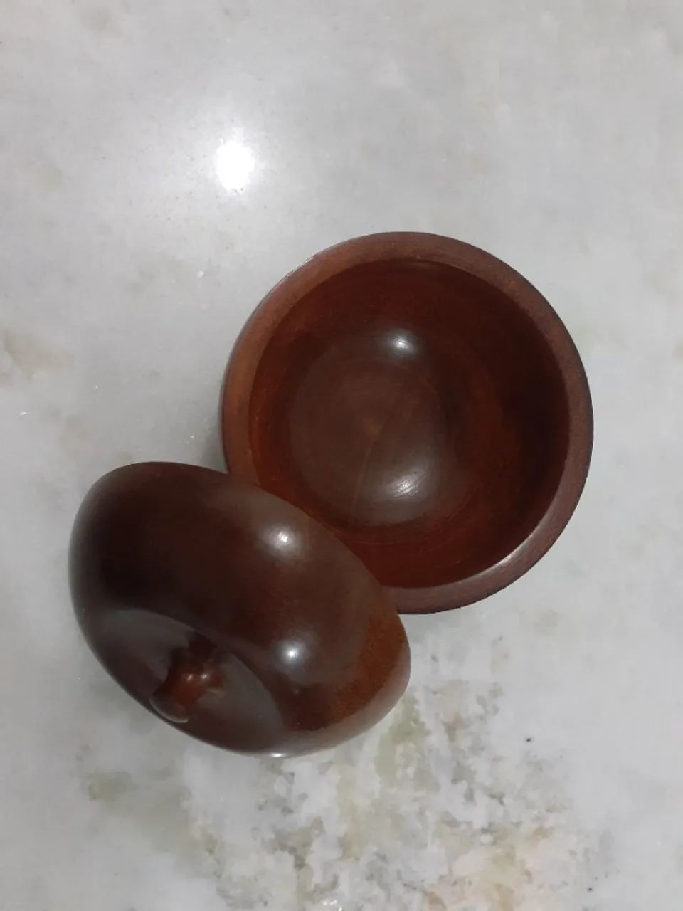 Potiche de Madeira Nobre Pequena com Tampa - 1960 - Foto 3