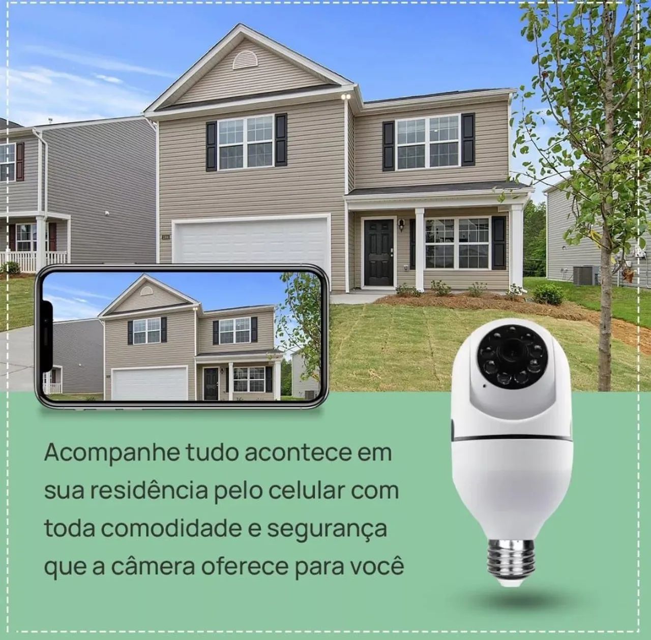 Kit 2 câmera wi-fi lâmpada  - Foto 4