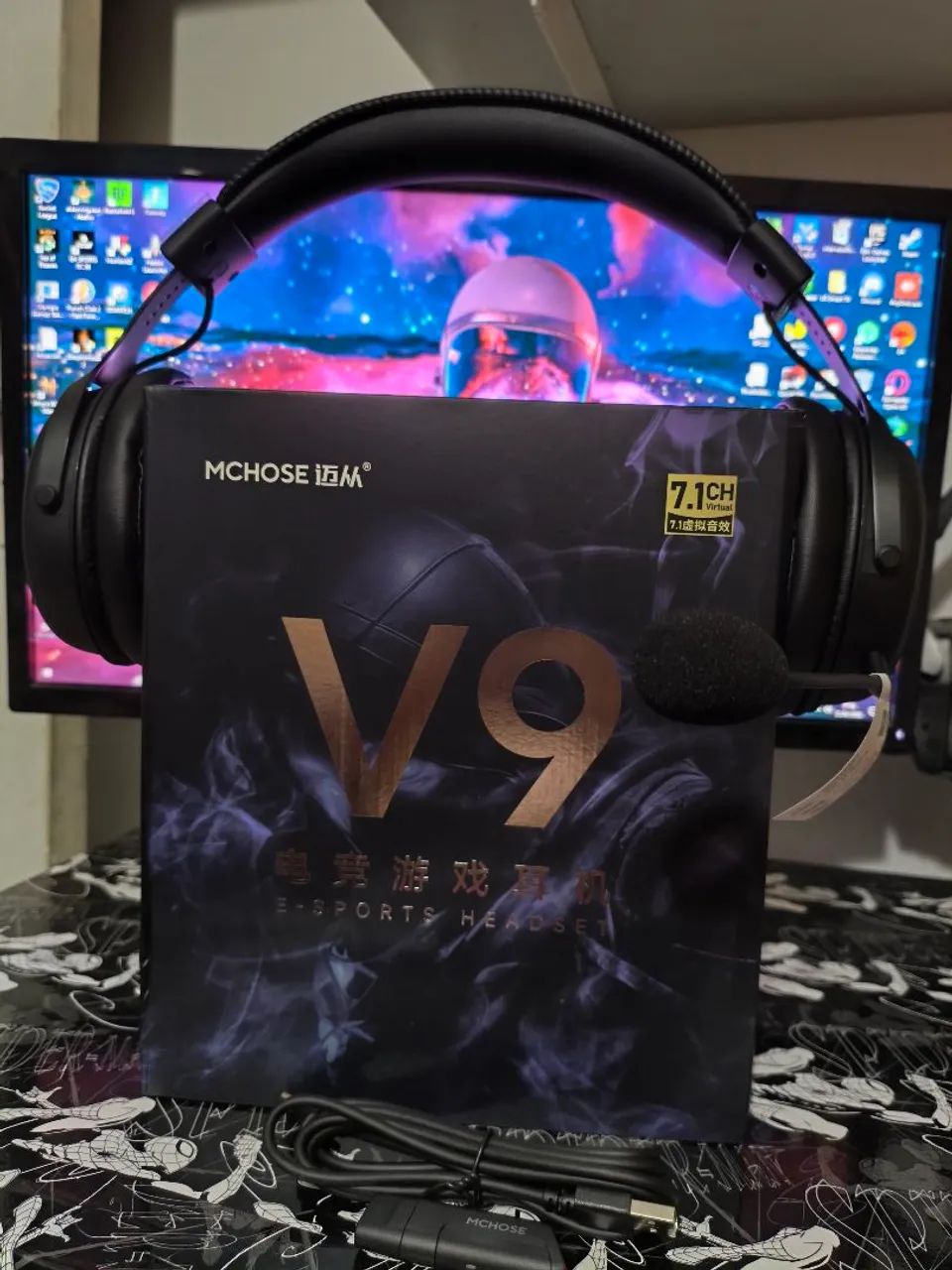 Headset Mchoose V9 pro | 250 hs de bateria | Wireless e bluetooth  - Foto 5