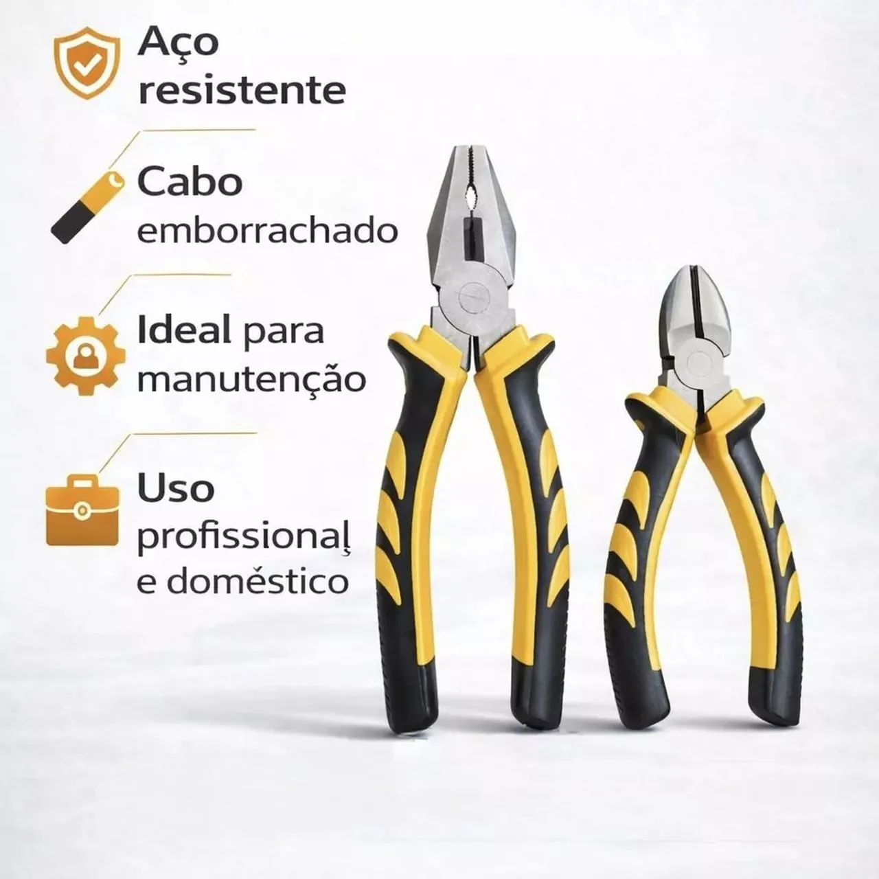 Kit 3 Alicates 6? Aço Forjado Corte Universal e Bico Profissional - Foto 3