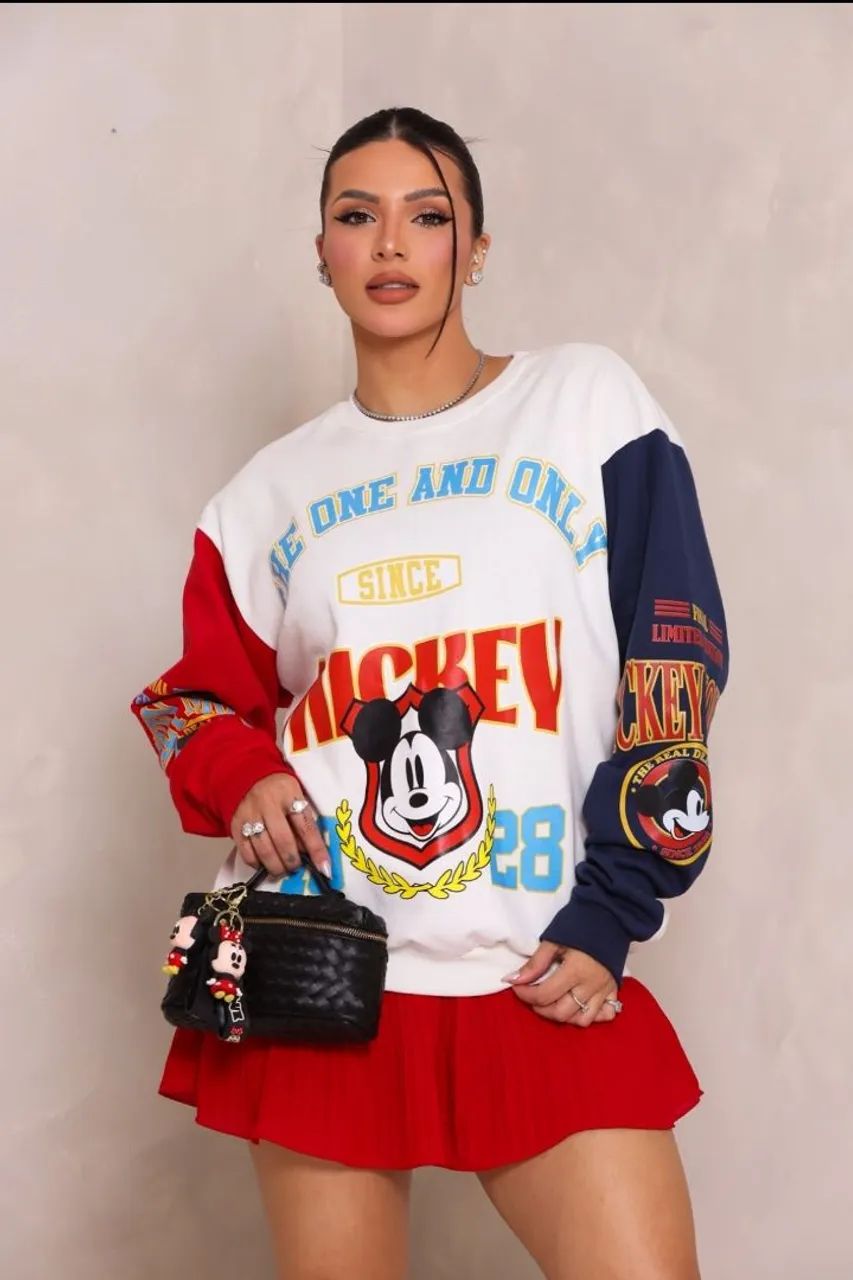 Moletom manga longa Mickey Mouse 