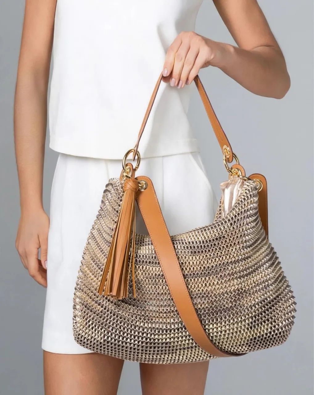 Bolsa Madras grande luz da lua  - Foto 2