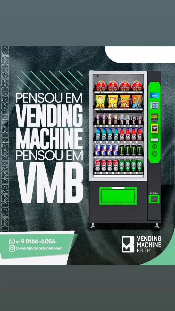 Vending Machine completa. Maquina de vendas pronta entrega em Belém