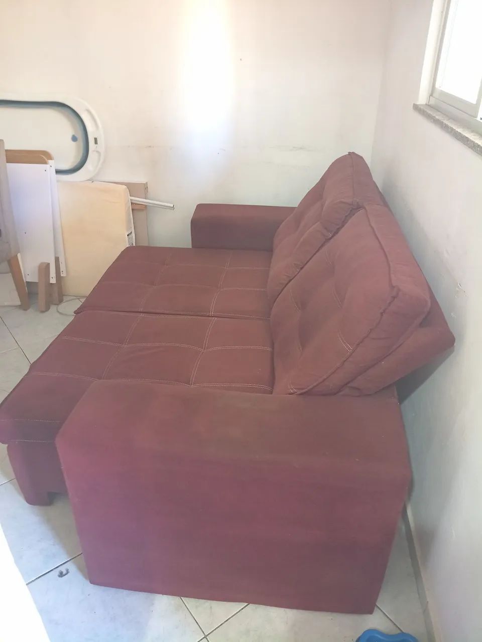 Sofá luizzi 2 e 3 lugares retrátil e reclinável marron - Foto 5