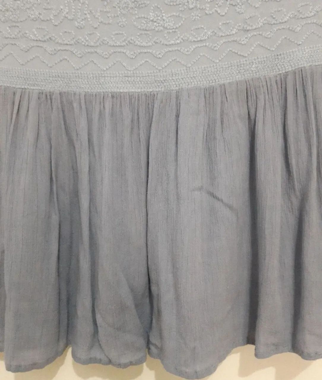blusa em algodão e viscose com bordado Tam. P - Foto 3