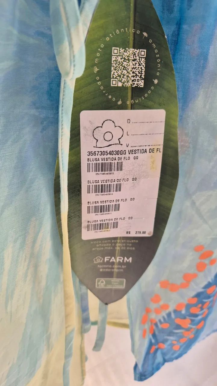 Blusa estampada Vestida de Flor FARM - Foto 5