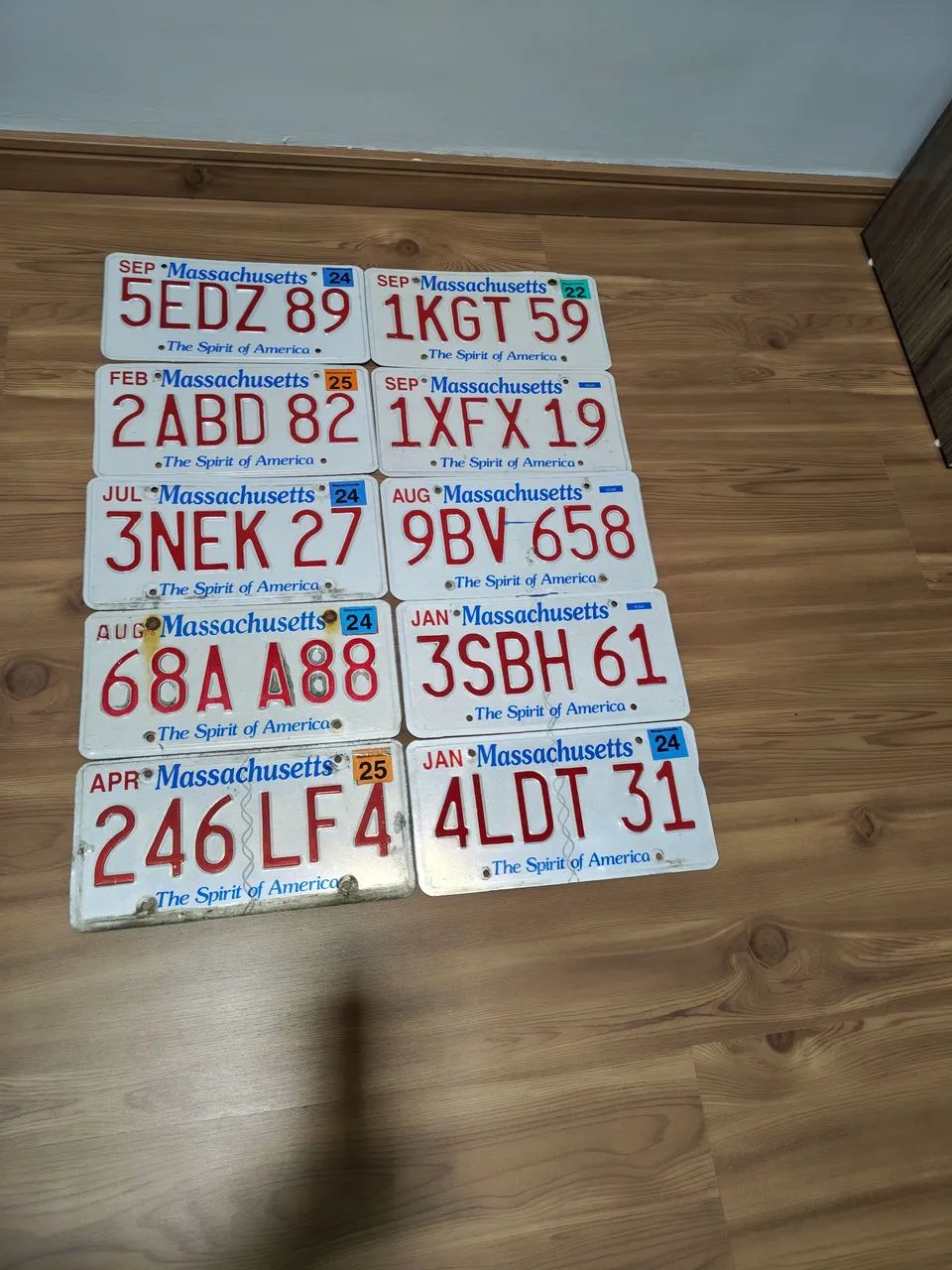 Placa de carro  Massachusetts Estados Unidos Americana 