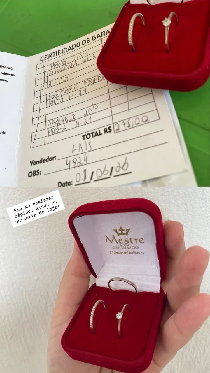 Par de aliança em prata  - Foto 2