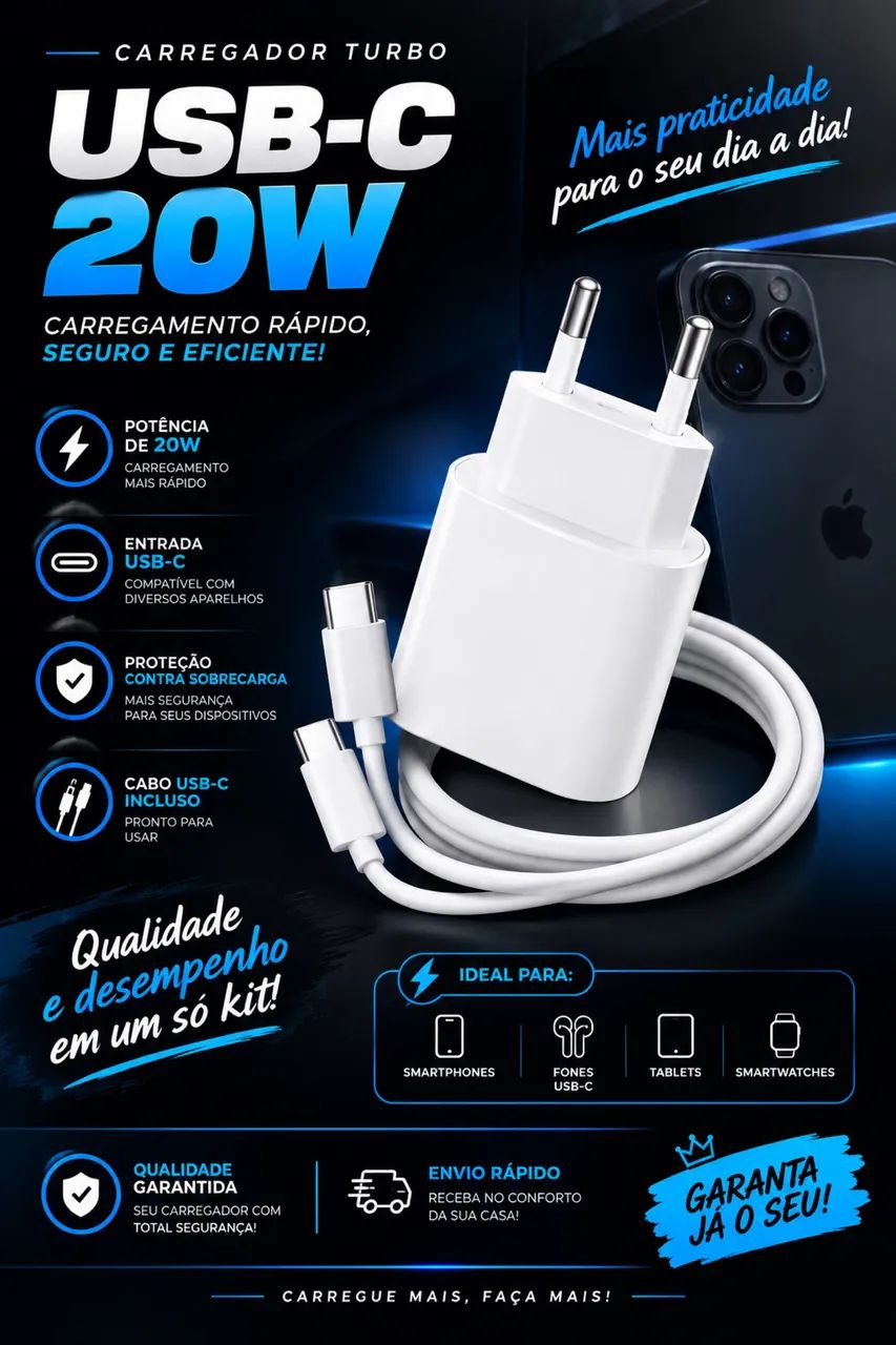 Carregador turbo iPhone 