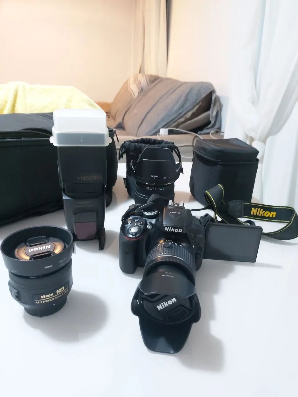 Câmera D5300 + lente 18-55mm + Flash - Foto 3