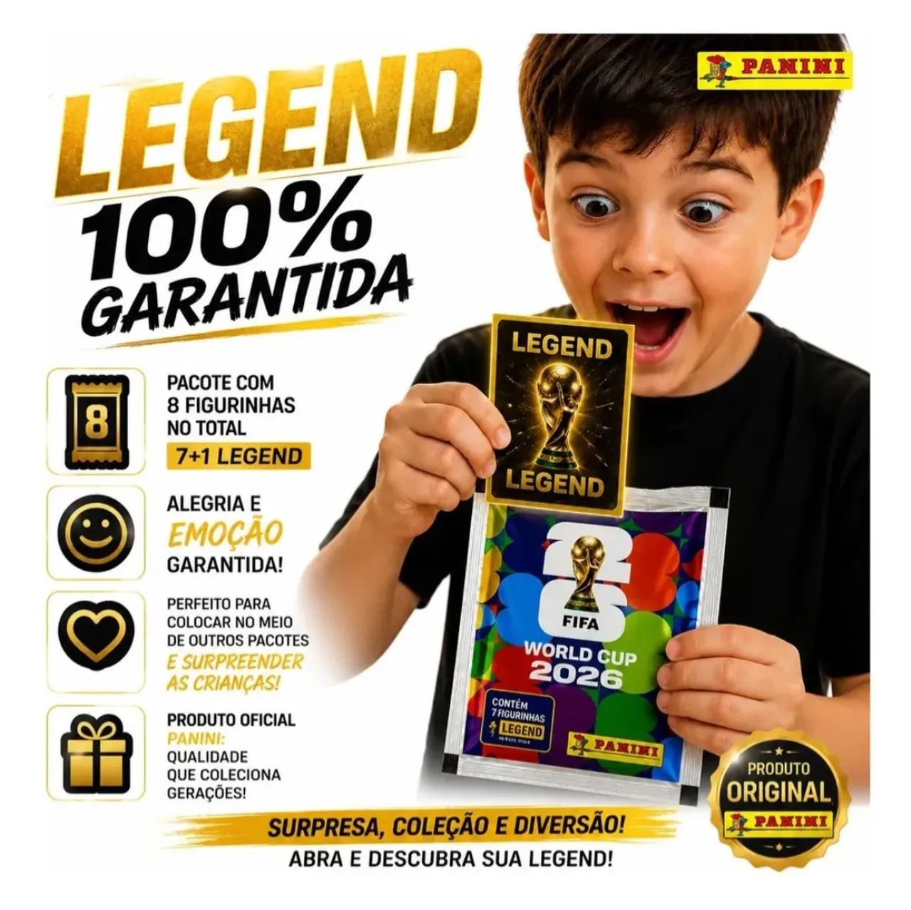 PACOTE BUGADO FIGURINHAS COPA DO MUNDO 2026 + 1 LEGEND GARANTIDA