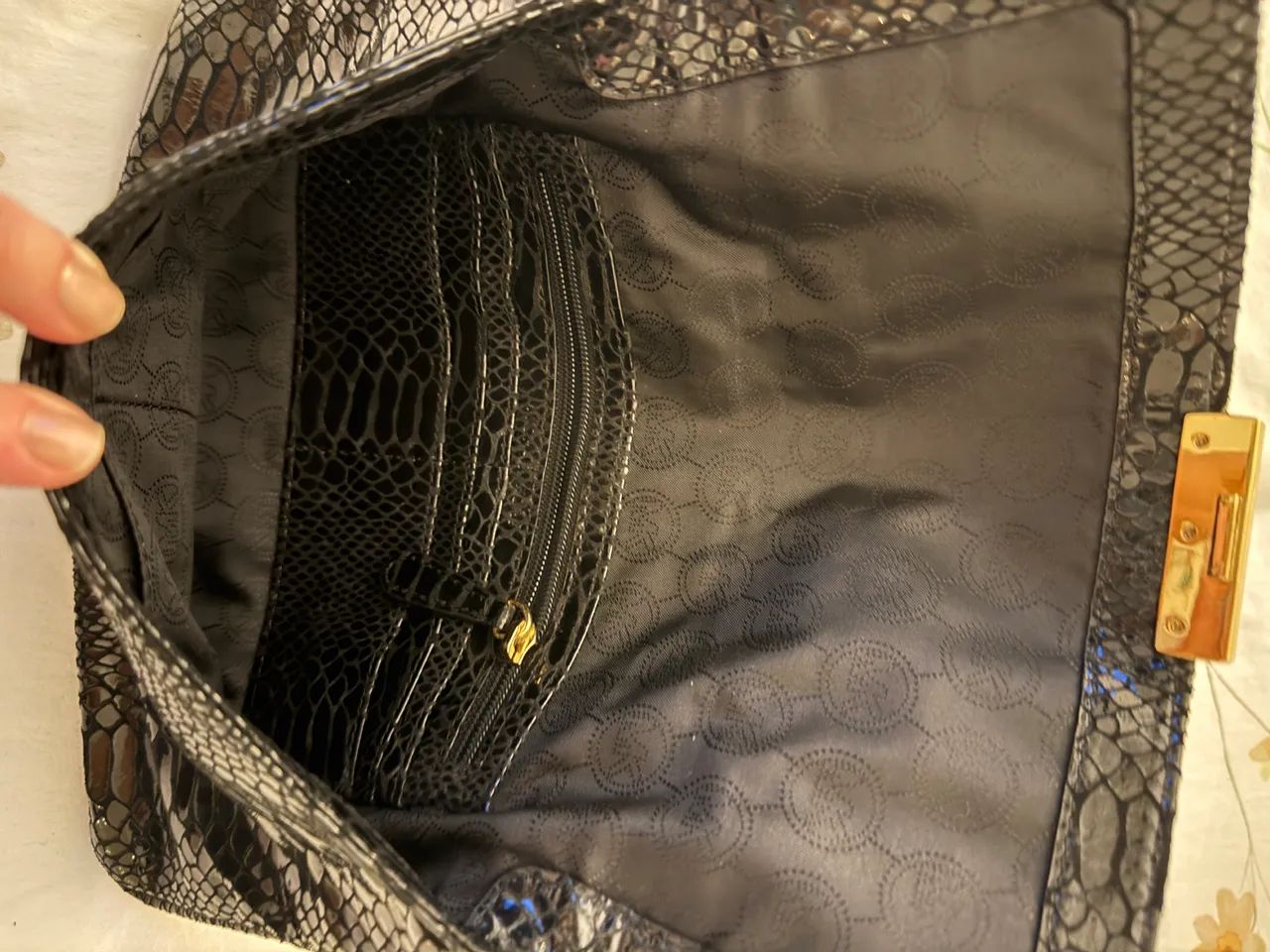 Bolsa (clutch) Michael Kors - Croco Preta - Nova - Foto 4
