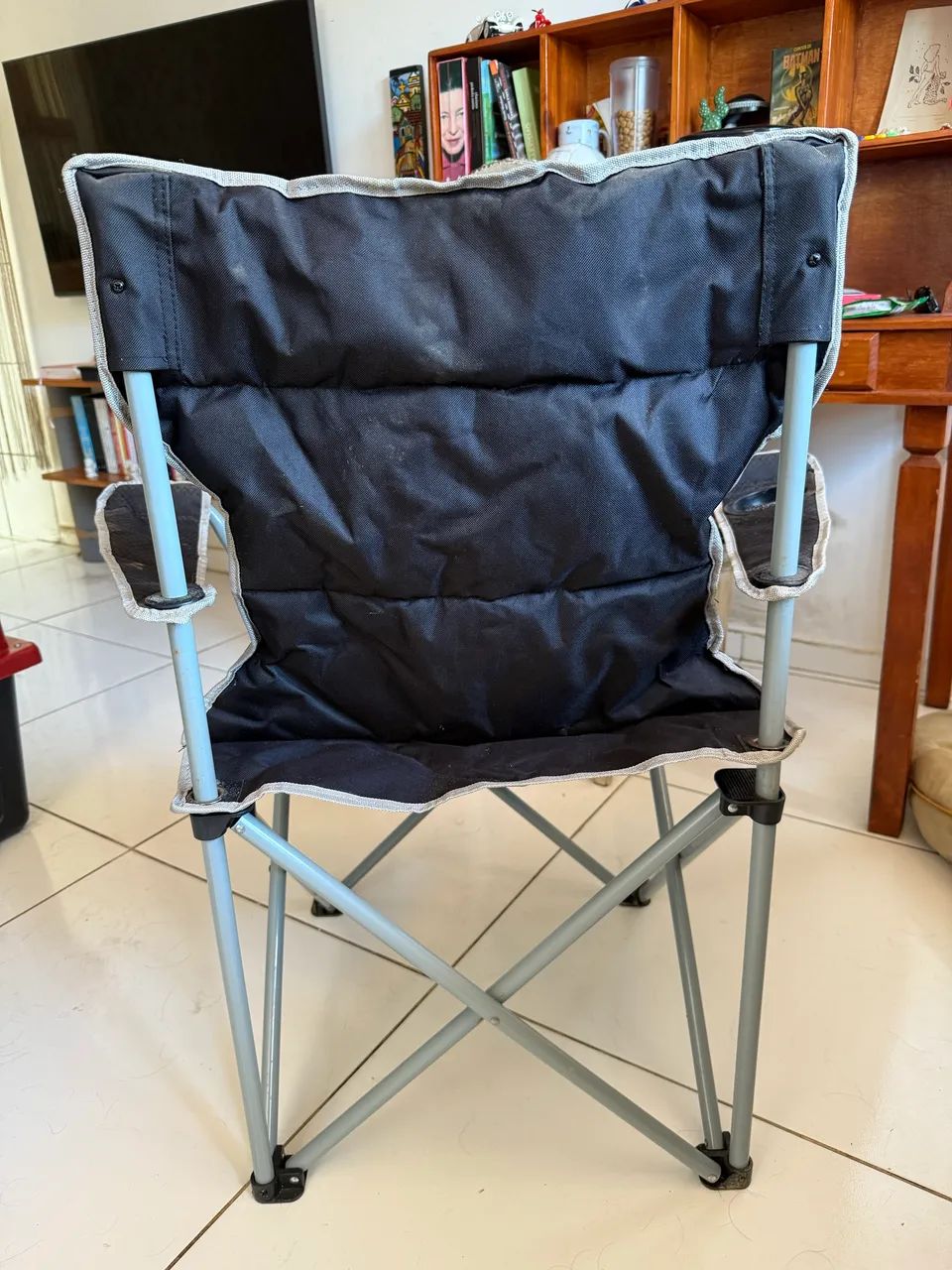 Cadeira Dobrável NTK Acolchoada com Porta-Copos + Capa Original - Foto 3