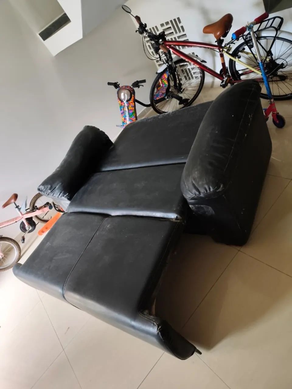 Sofá cama em couro sintético 1,80m - Foto 5