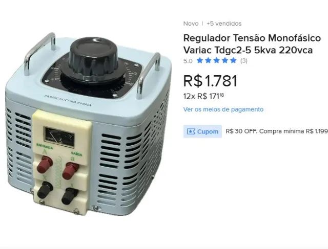 Regulador de pressão - Variac - Foto 5
