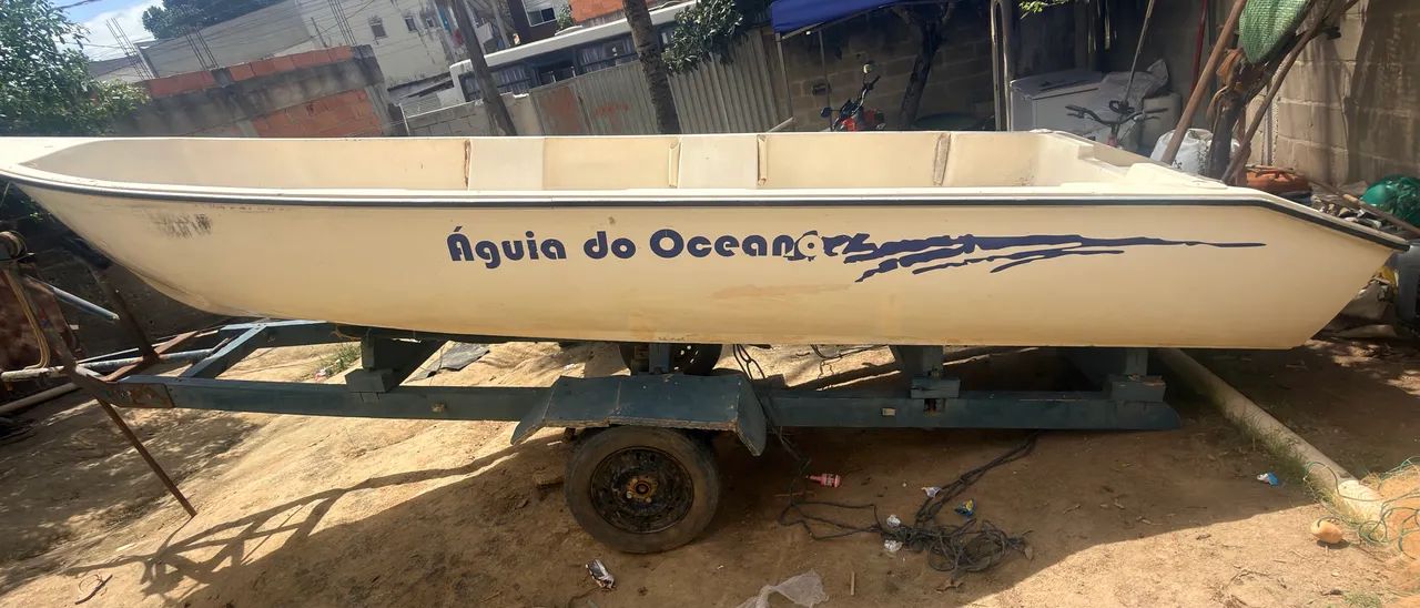 Vendo lancha com moto 15 YAMAHA  - Foto 4