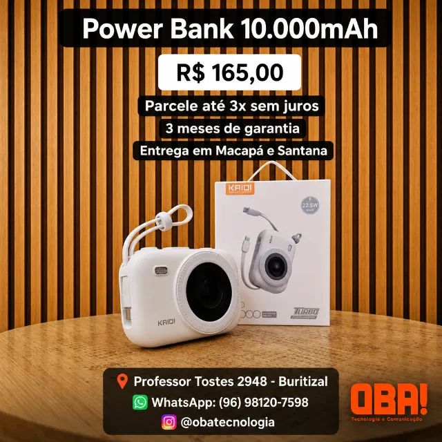 Power Bank Kaidi 10.000mAh Design Retrô