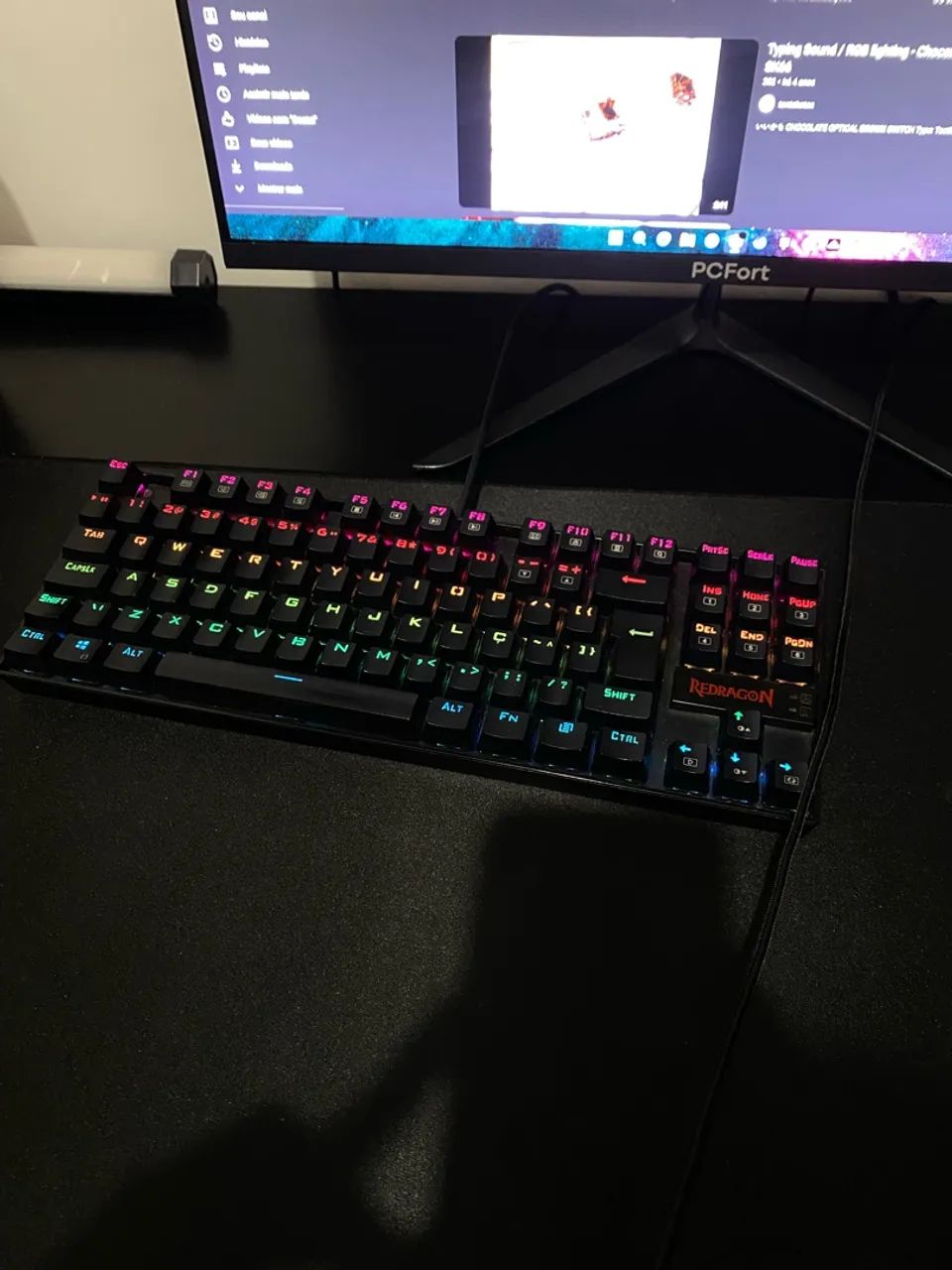 Teclado mecânico Kumara RGB switch blue  - Foto 2