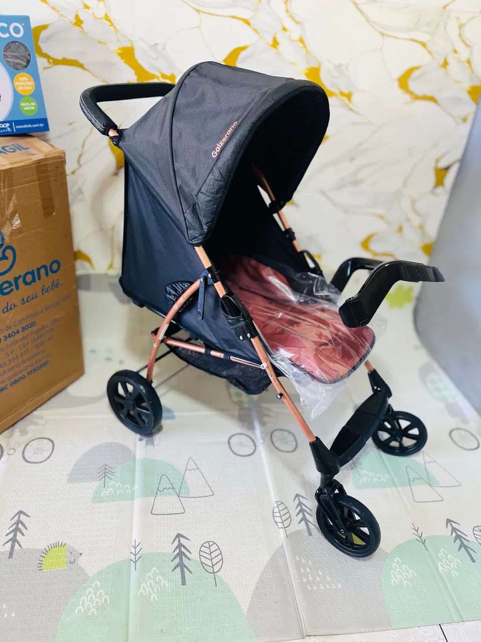 Carrinho de bebê + canguru brinde GALZERANO ROMANO 26 - Foto 5