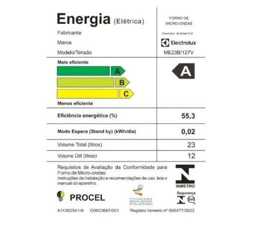 Micro-ondas Electrolux 23L Branco Efficient ME23B - Foto 2