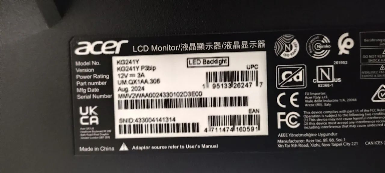 Monitor Acer 24" 180hz - Foto 2