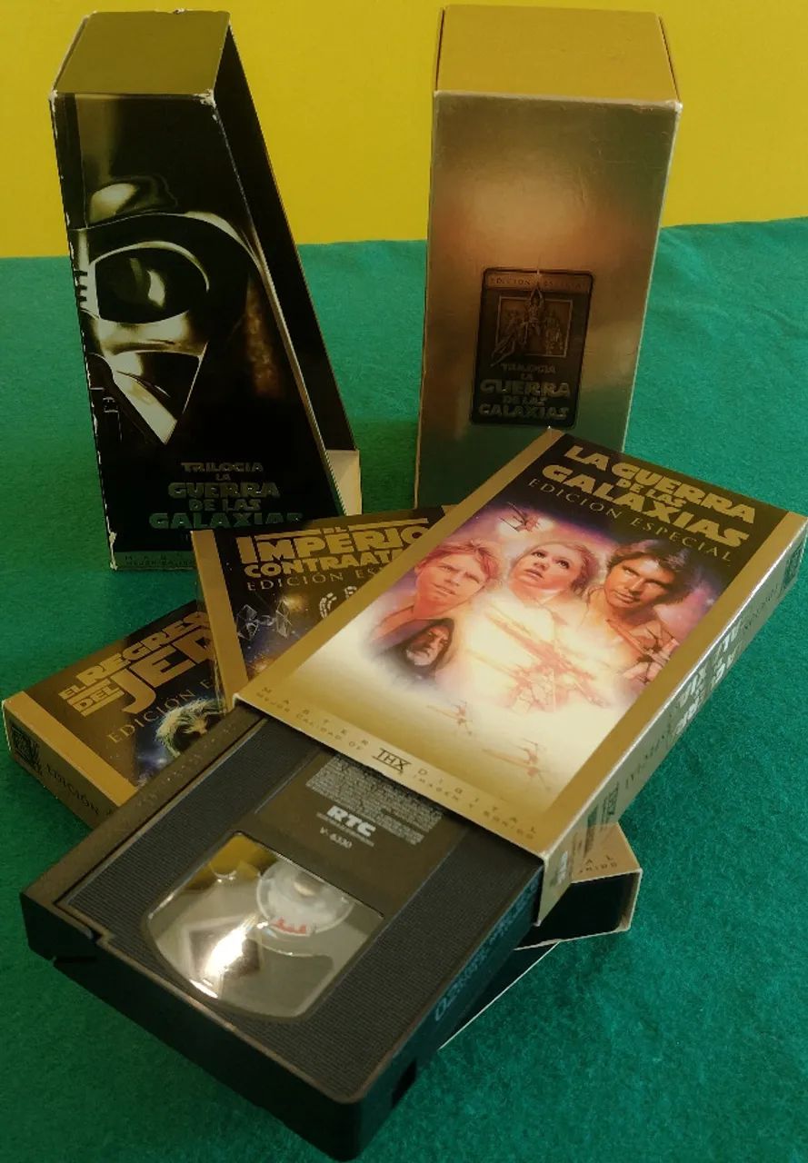 Box Colecao Trilogia Star Wars Filmes Fitas VHS Fita Cassete Filme Acao Video K7 Decoracao - Foto 4
