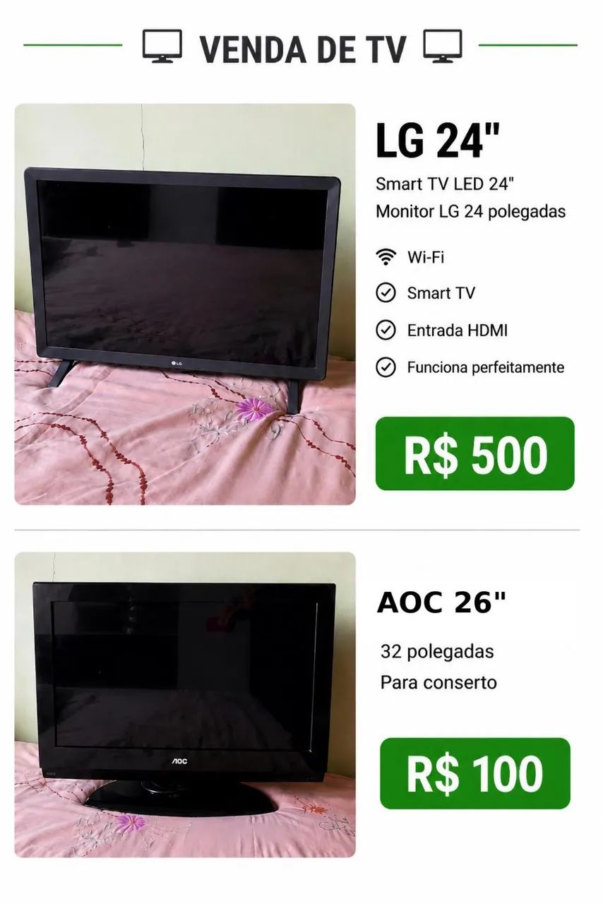 TV 24" E 26"