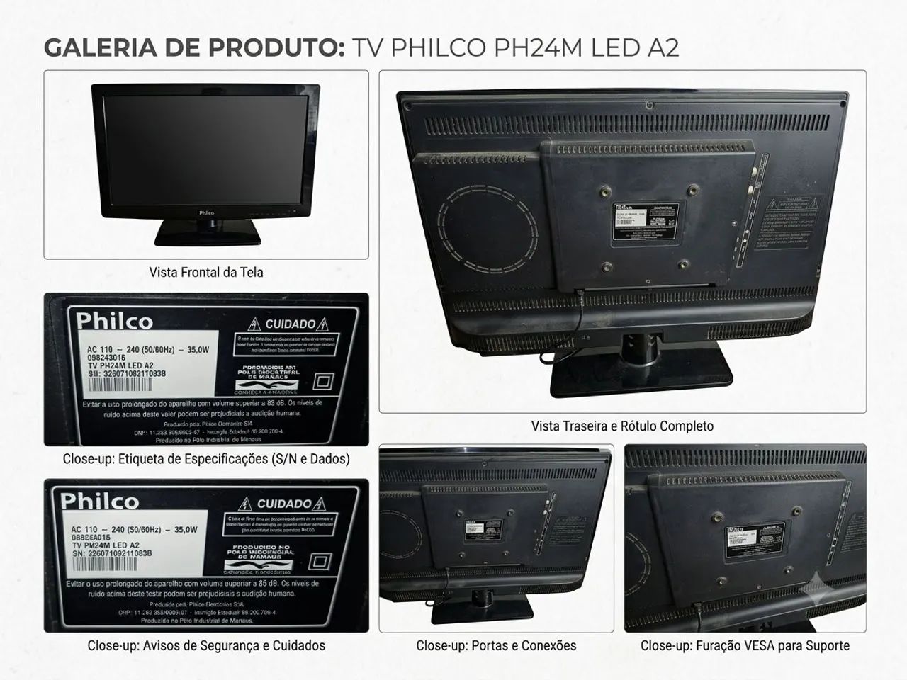 TV Philco 24 polegadas quebrada. Apenas a carcaça. 