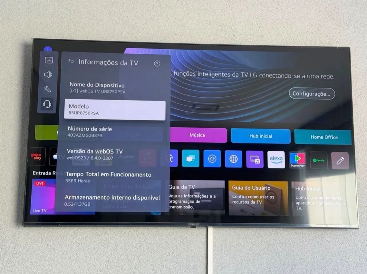 TV LG QLED Smart 65 Polegadas 4K (No Plástico) COM NF - Foto 2