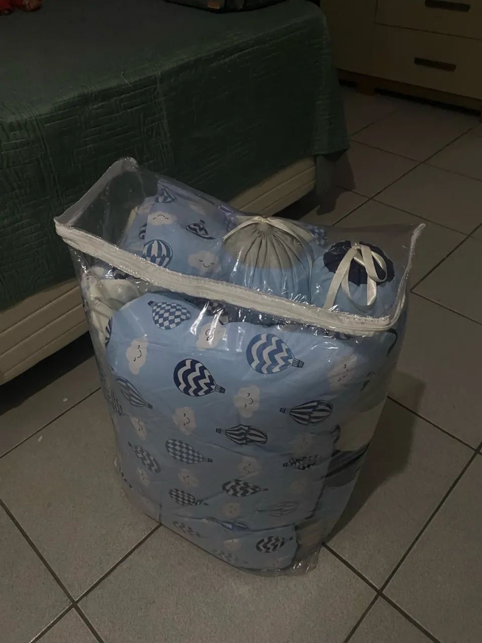 kit berço menino azul