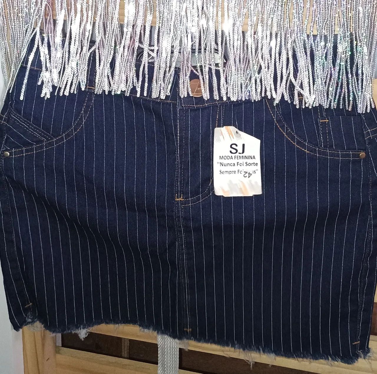 Saia Jeans Listras 