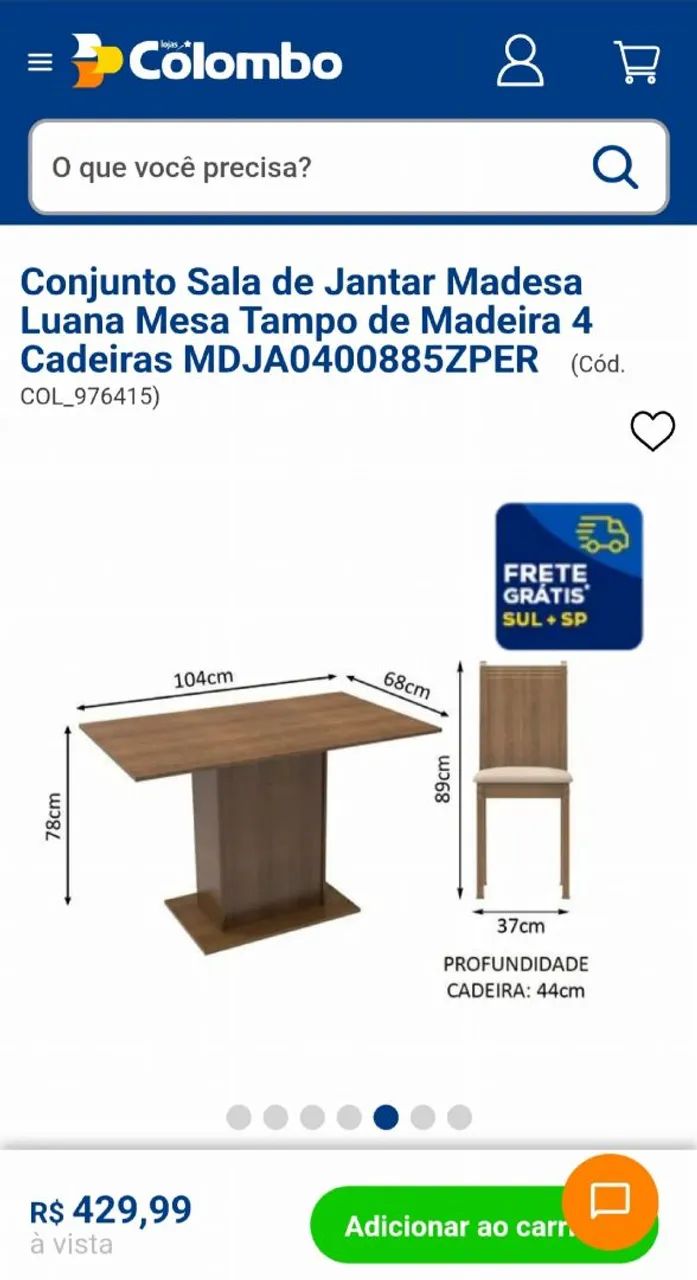 Excelente mesa com 4 cadeiras - Foto 5