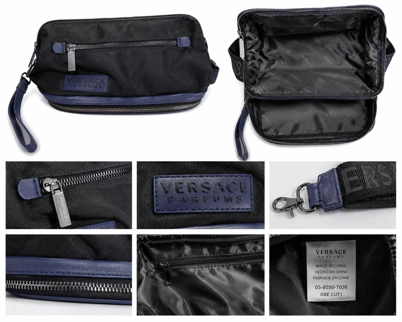 Necessaire Versace Parfums Original - Preta/Azul