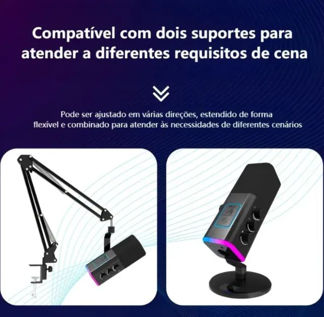 Microfone Condensador Dinâmico Cardioide Para Gamer E Streaming - Foto 2