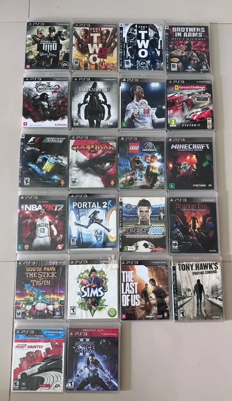 Jogos de PS3 - R$ 50 cada