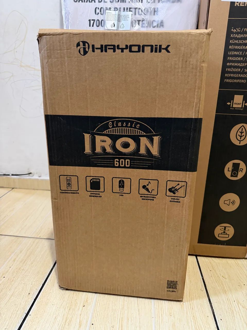 Caixa Multiuso Iron 600 CLASSIC Preta HAYONIK - Aparelhos de Som