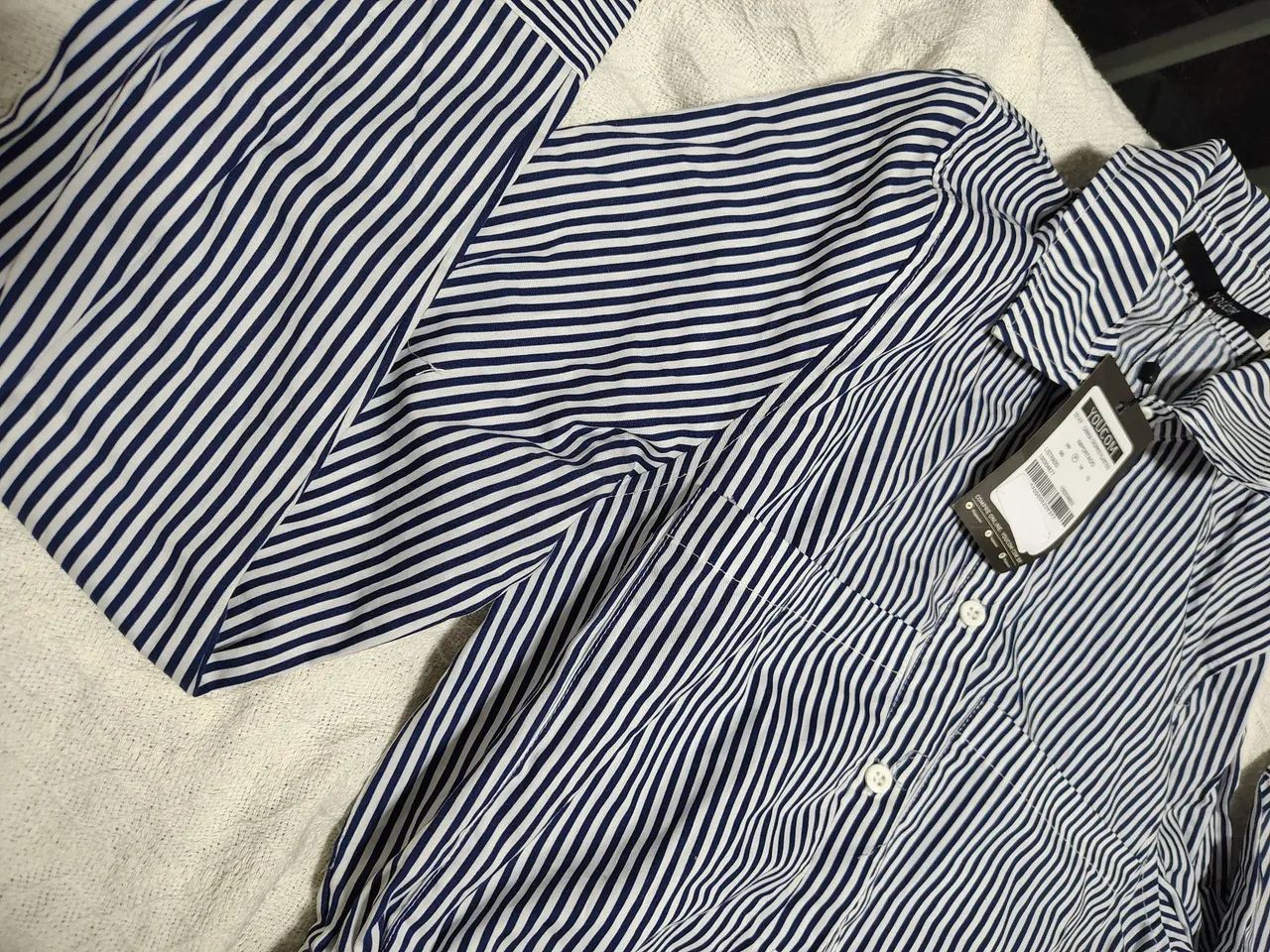 camisa cropped listrada com elástico - YOUCOM - Foto 2
