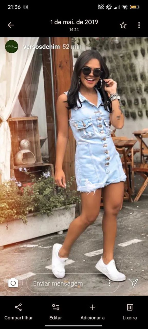 Vendo macacão jeans