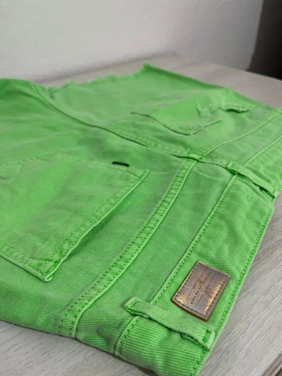 Shorts Verde Denimzero Tam 36 - Foto 5