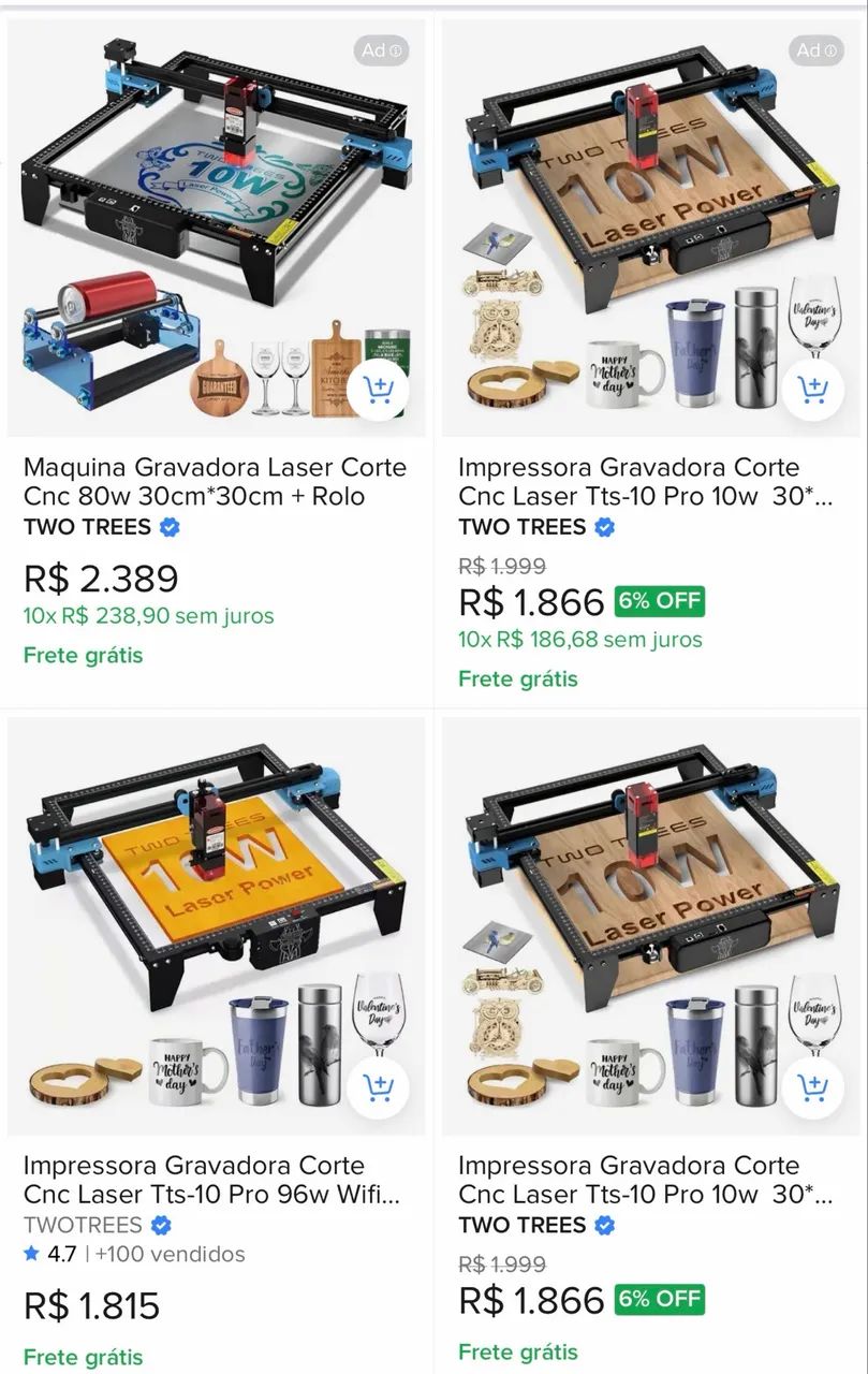 Impressora a laser TTS 10 Pró. Nova!