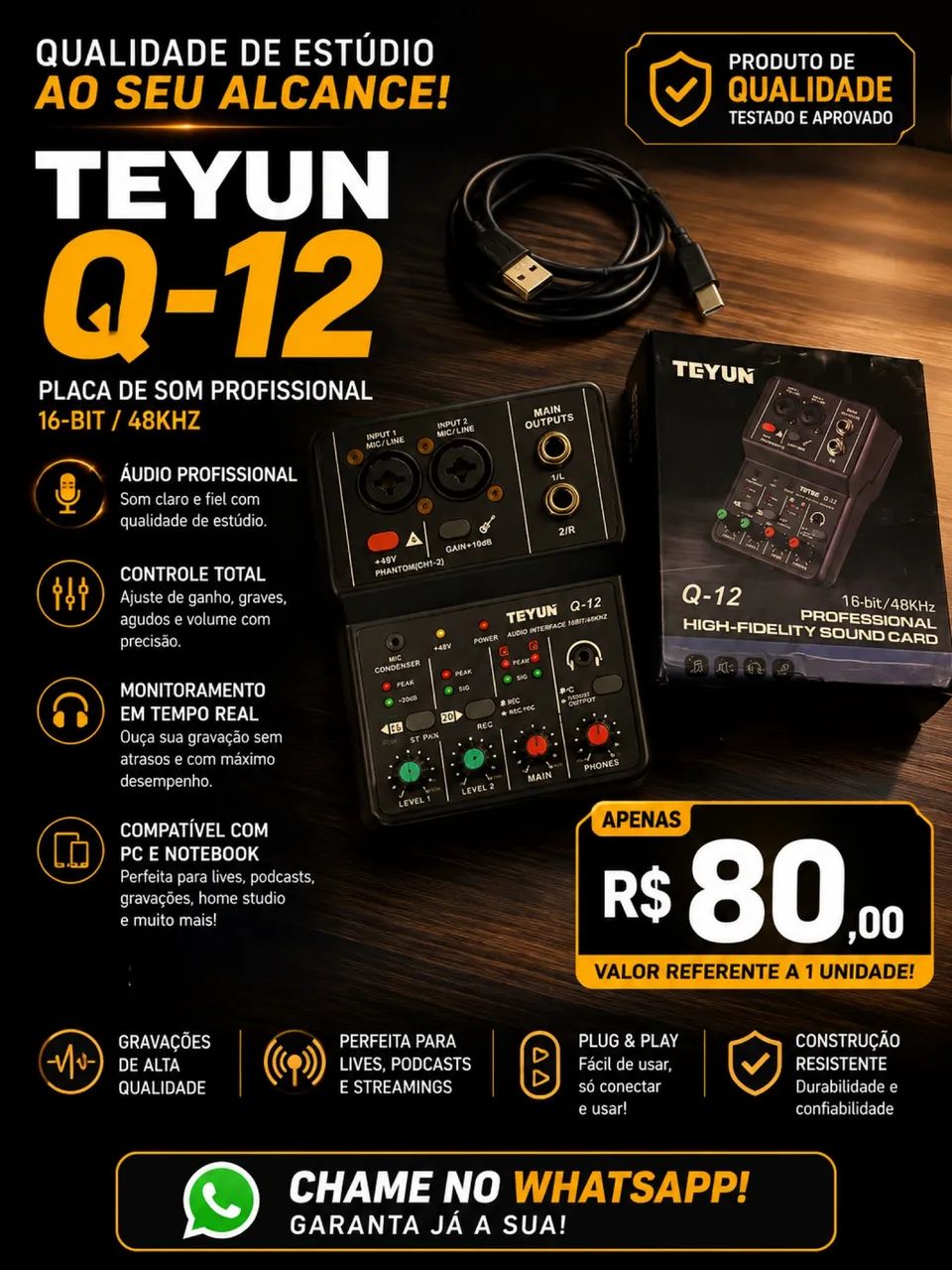 PLACA DE SOM TEYUN Q-12