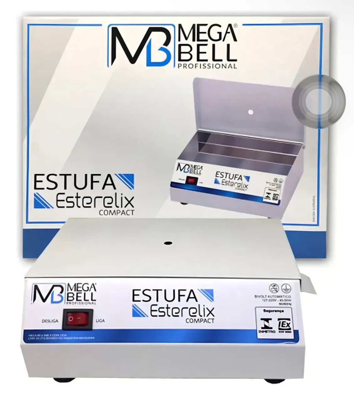 Estufa Manicure Esterilizador De Alicates Pedicure Mega Bell Cor Branco - Foto 3