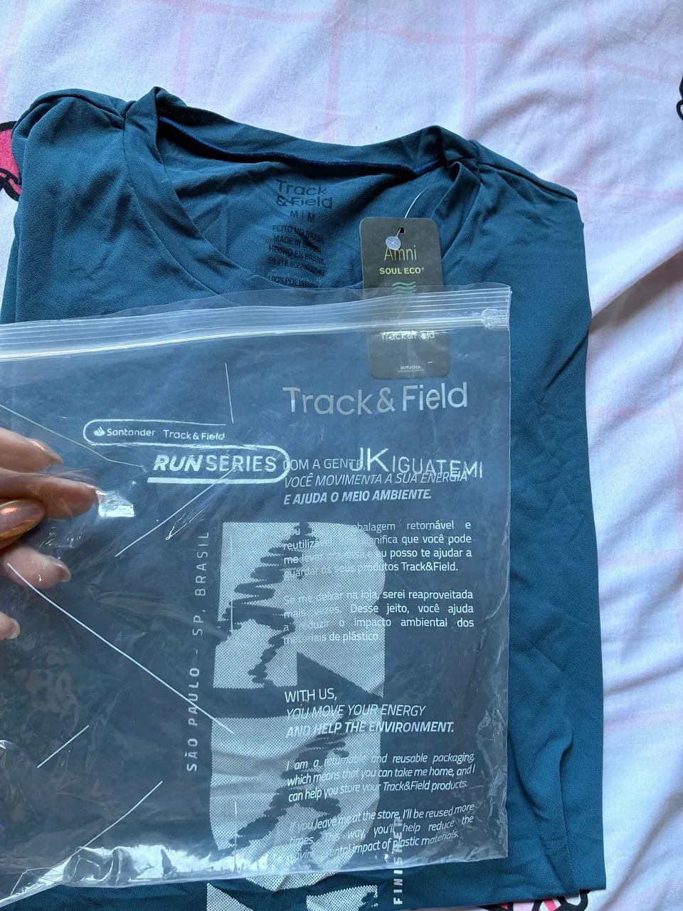Camiseta track field azul nova m - Foto 4