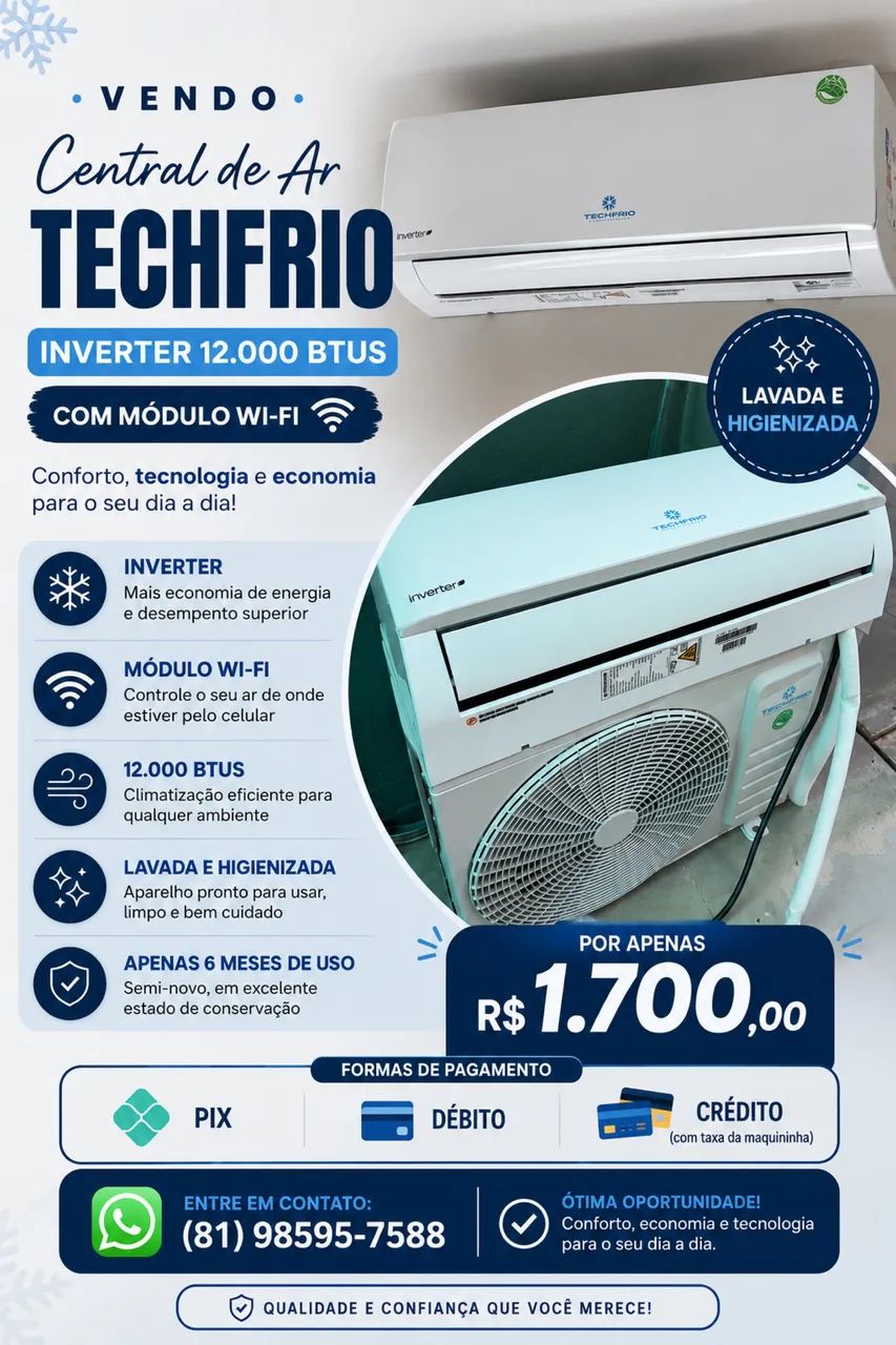 Ar condicionado split 12000 btus