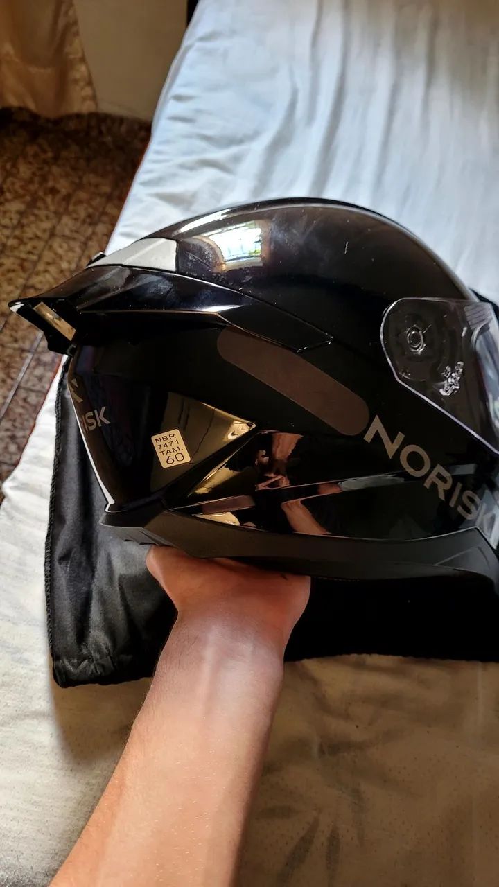 CAPACETE NORISK RAZOR BLACK EDITION IMPECÁVEL - Peças para motos