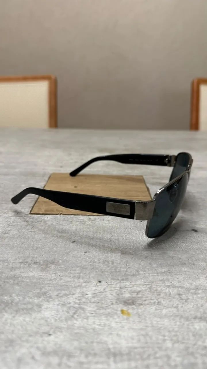 Óculos de Sol Prada Original SPR61L Preto Aviador - Foto 2