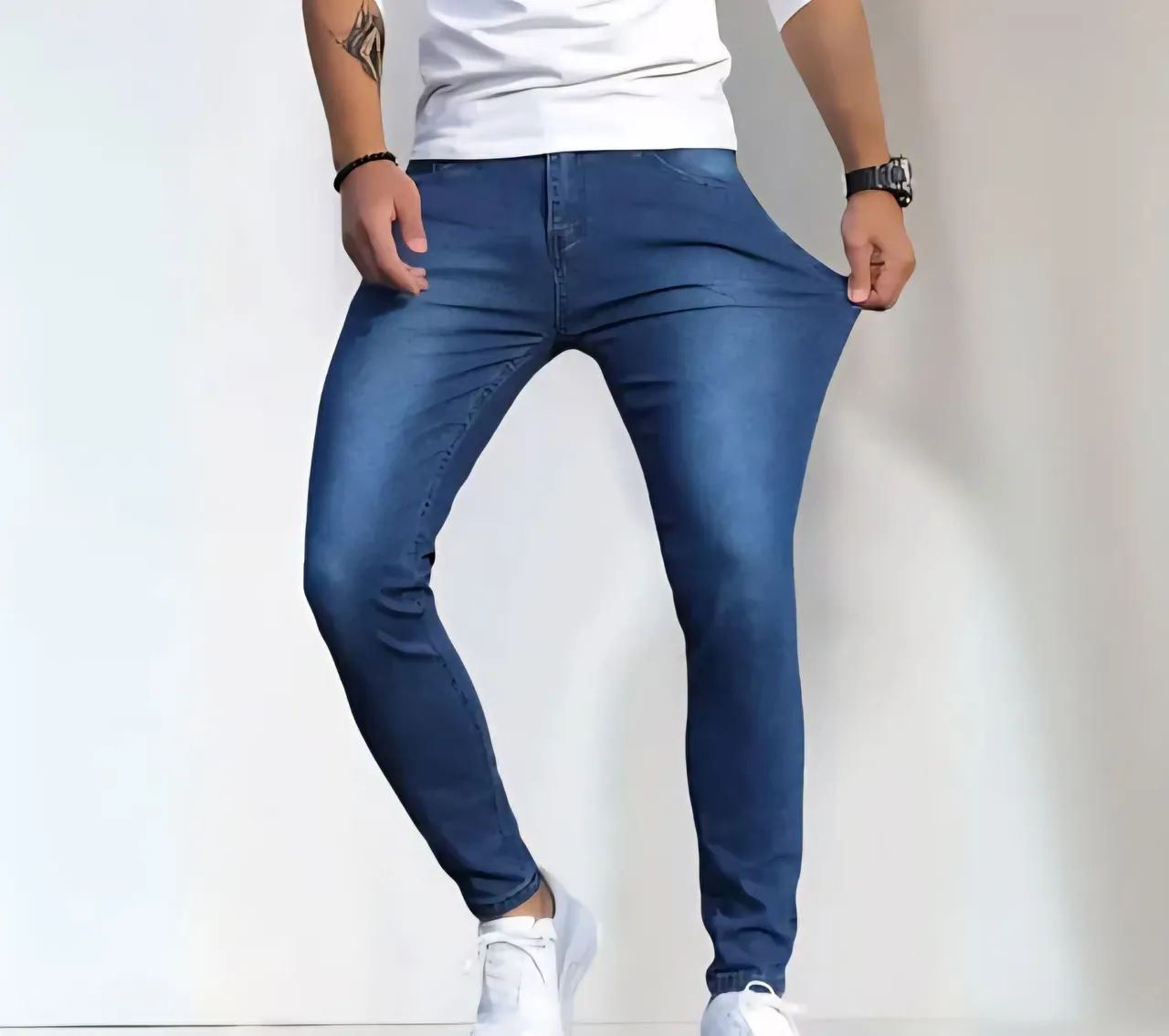 Calça jeans masculina 38 nova - com elastano  - Foto 2