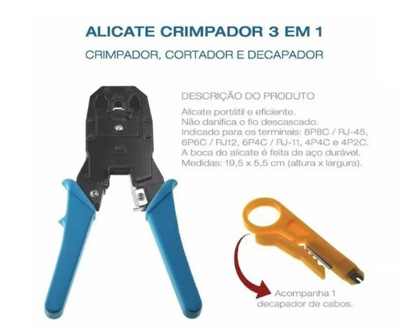 (NOVO) Alicate Crimpador 3 Em 1 Mb Tools - Foto 4